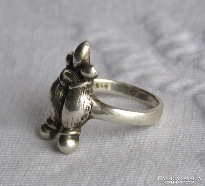 Különleges fazonú, régi szép ezüst gyűrű