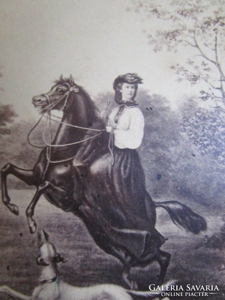 1862 Queen Elizabeth of Sissi original photo image marked + stamped