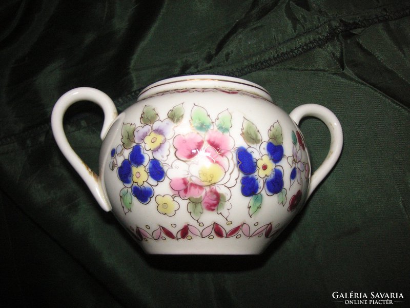 Zsolnay sugar bowl, hand-painted from the 60's