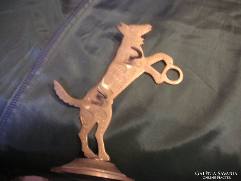 Copper, engraved table base key holder or ring holder