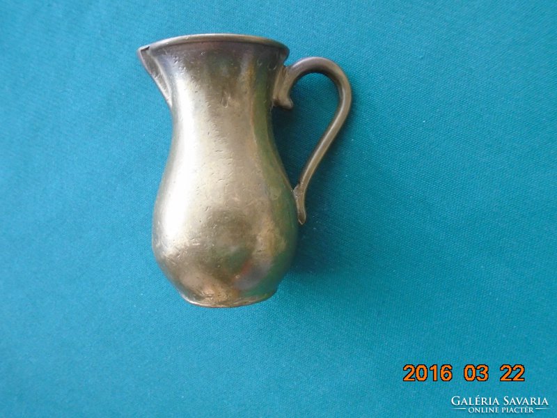 Bronze, labeled, handmade decorative jug gilde handwerk 9 cm 412 g