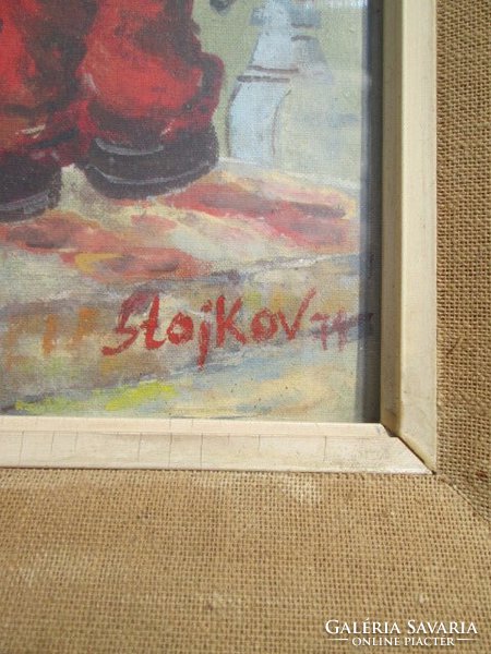 A világhírű  festő m..anno Jugoszláviából  Stojkov 47 x27 cm