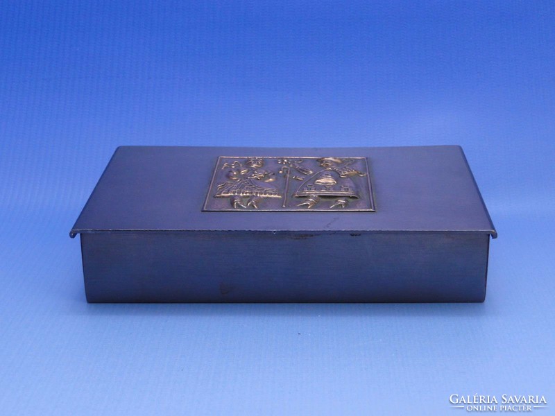 0B975 Retro iparművészeti fém doboz