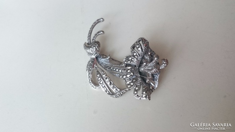 Antik markaitos ezüst bross , kitűző