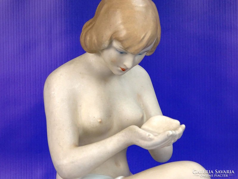 0H175 Hibátlan Wallendorf női porcelán akt