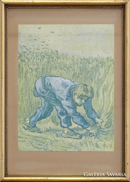 0G668 Keretezett Van Gogh reprint: arató