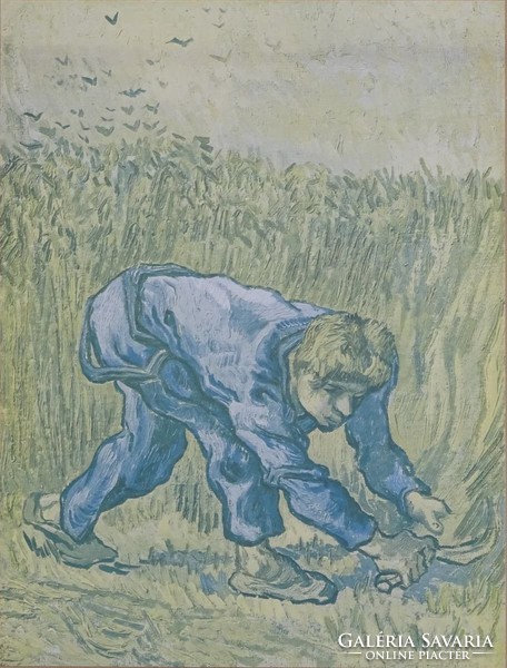 0G668 Keretezett Van Gogh reprint: arató