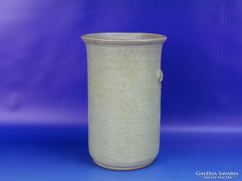 0H308 Jelzett iparművészeti retro kerámia váza