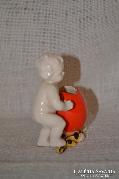 Régi GDR porcelán, fajansz figura   ( DBZ0053 )