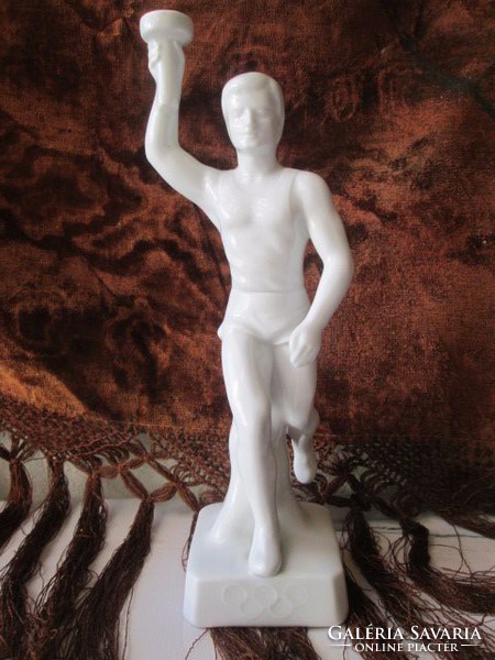 Nazi imperial porcelain athlete 1936 Berlin Olympic torch curiosity