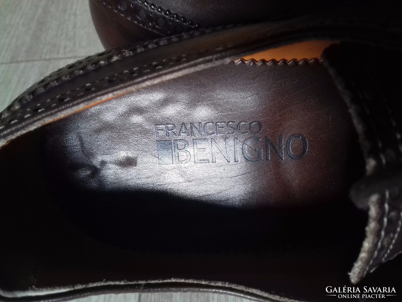 Luxury vintage men's leather shoes francesco benigno shoes / italy handmade, genuine leather masterpiece