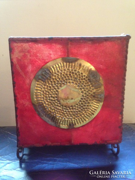 Moroccan leather lamp