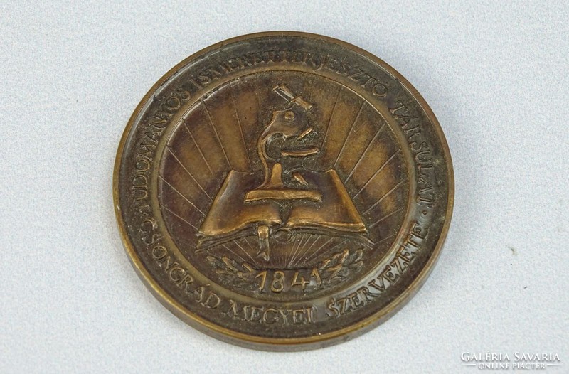 0H218 Tudományos bronz emlék érem 1841