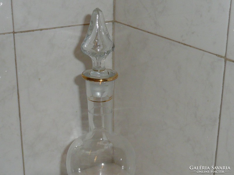 Antik dugós üveg palack aranyozott