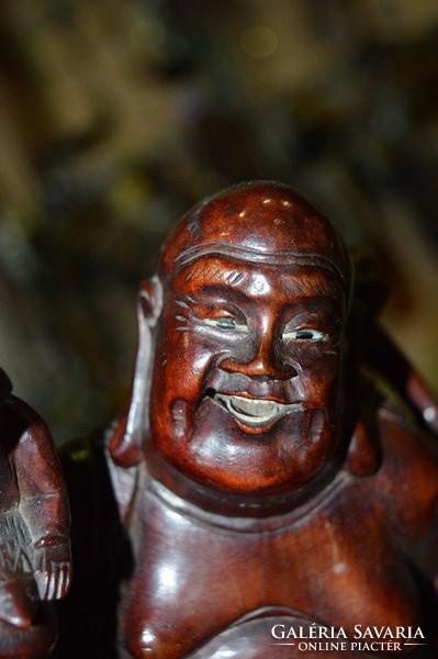 Kínai fa faragott Buddha figura