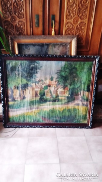 Painting in a huge antique frame 98 x 79 cm