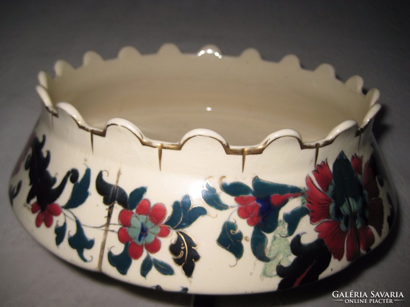 Majolica bowl 26 cm, marked, from the end of the 1800s