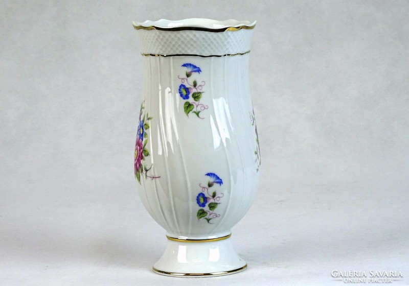 0J324 Hollóházi porcelán váza díszváza 17.5 cm