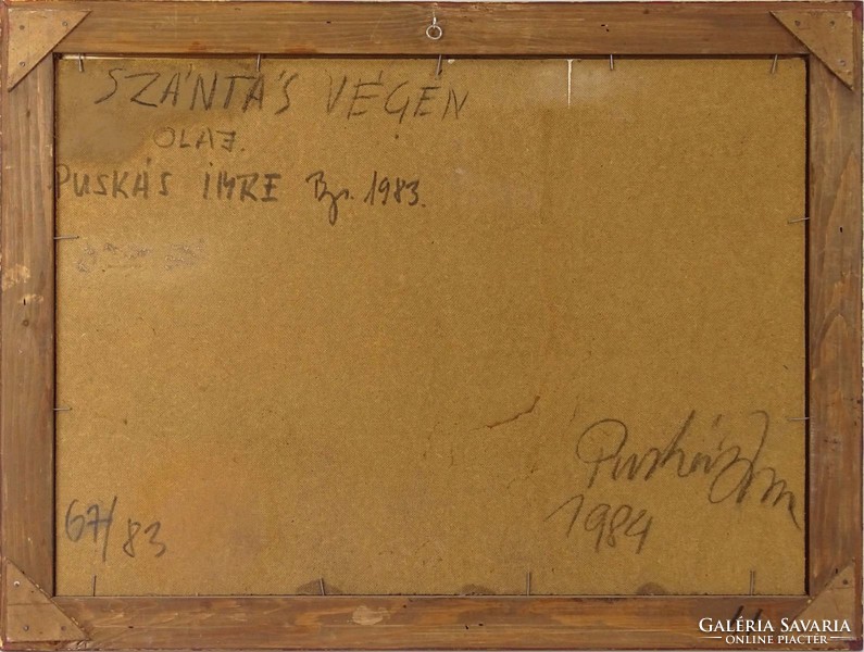 0J669 Puskás Imre : "Szántás végén" 1983