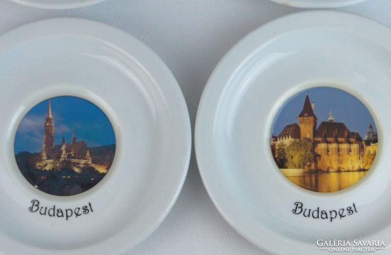 0J476 Jelzett Budapest porcelán falitányér sorozat