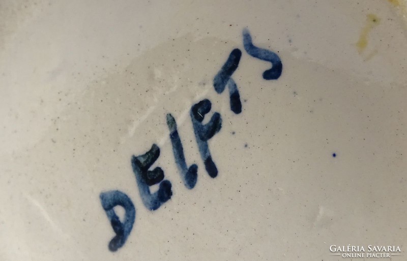 0J786 Régi DELFT Holland porcelán palack tégely