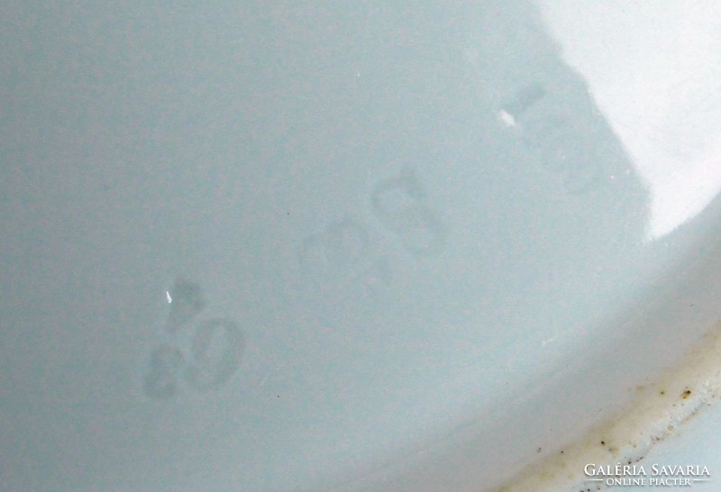 0J889 Régi hibátlan rózsadíszes porcelán tányér