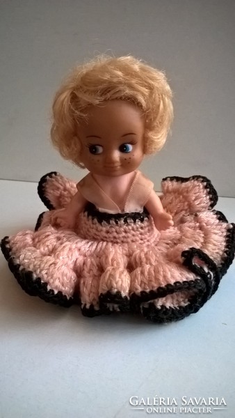 Old marked rubber baby doll in nice clothes
