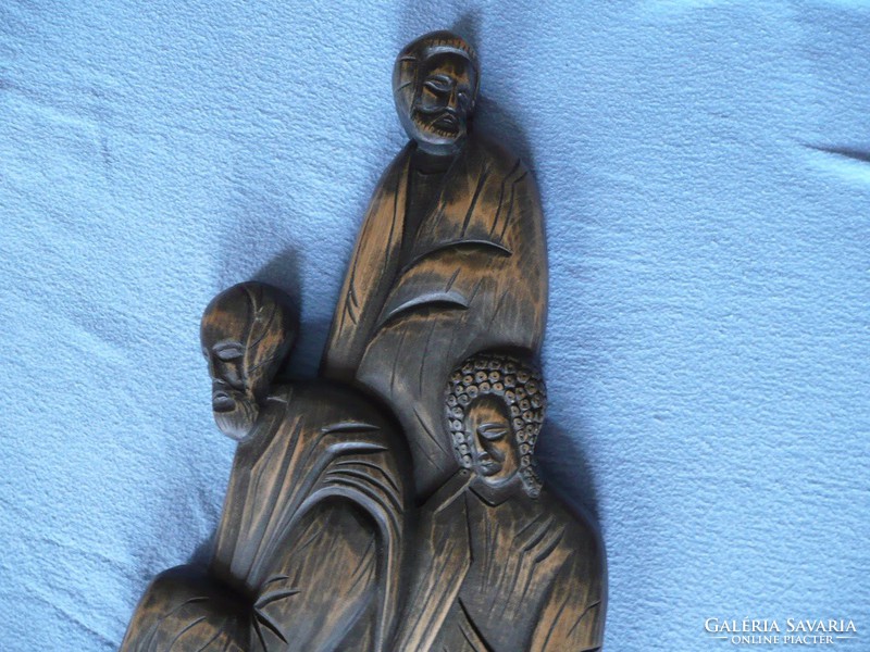 Három apostol fali kép/fali dísz, 3 apostol fa fali kép 