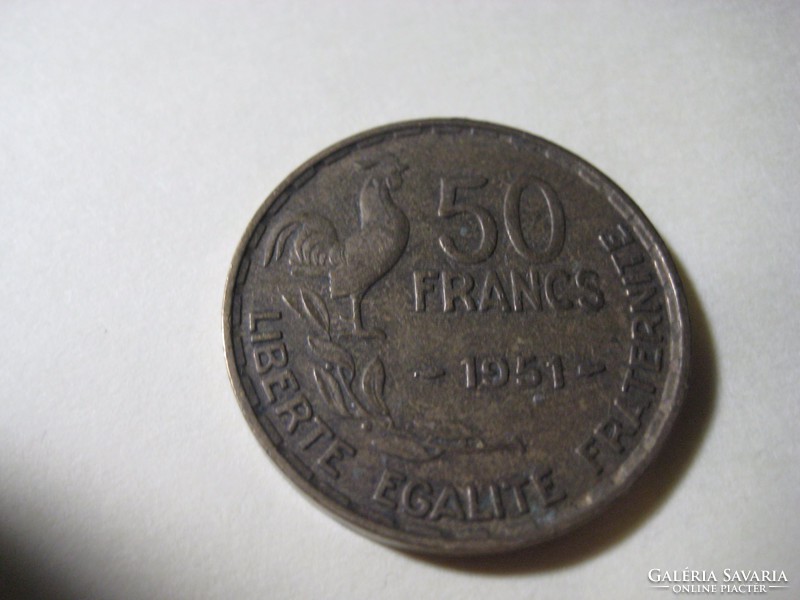 50 Francs 1951 French country