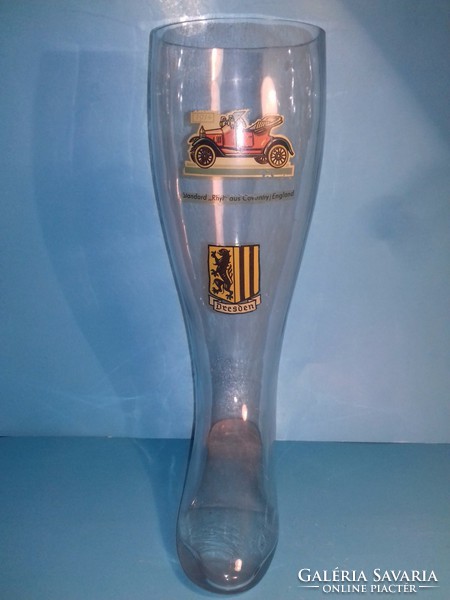Vintage üveg sör csizma 2 literes garantáltan eredeti német '60-as évek 