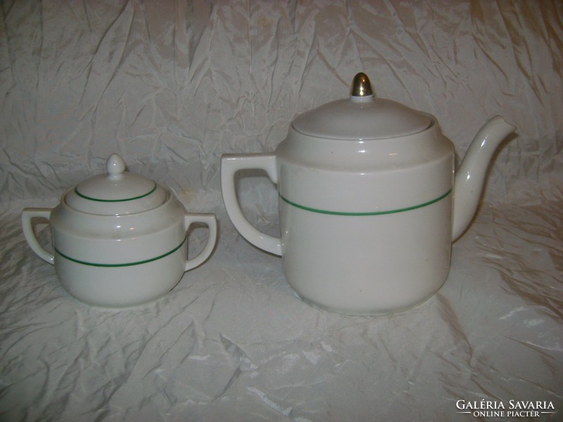 Old zsolnay tea pourer and sugar bowl