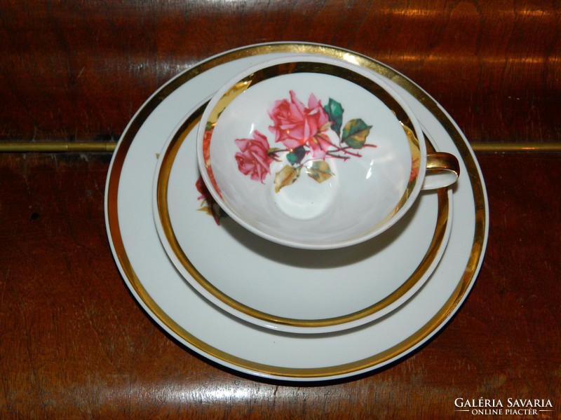 Exclusive Rieber breakfast set with rose pattern