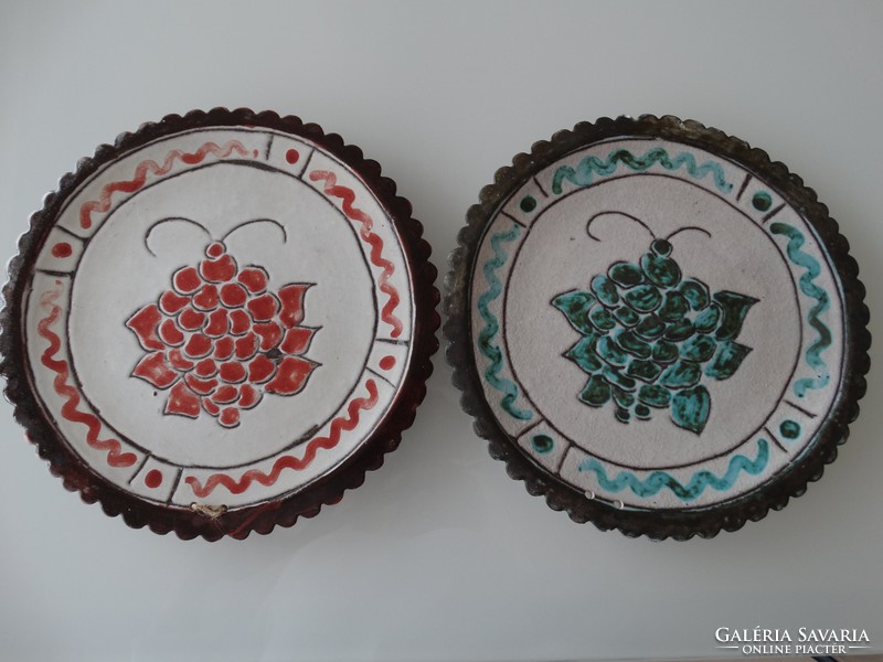 Vintage Vallauris ceramic wall plates from Jerome Massier