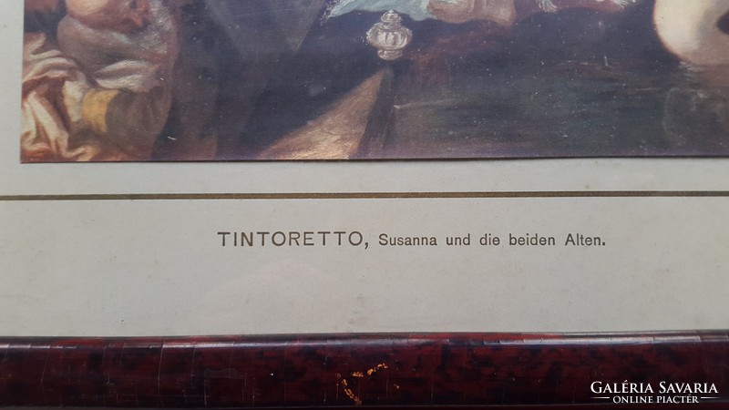Tintoretto:Susanna und die beiden Alten Zsuzsánna és a vének, mérete a nyomatnak:21,5cmX16cm