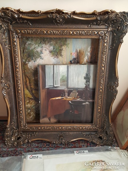 Antique blonde frame 56x69 cm inside