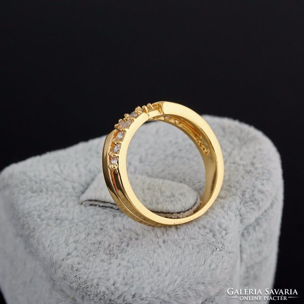Csodaszép aranyozott gyűrű 7-es