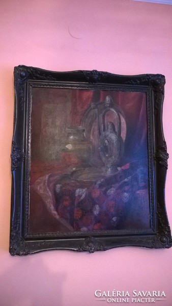 Beautiful large antique oil painting from 1930