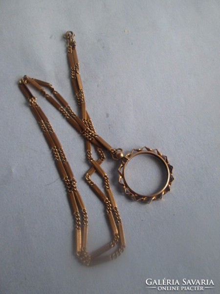 Jelzet gold filed necklace with pendant from the 30s-40s