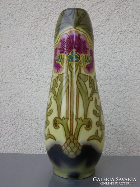 Art Nouveau, art nouveau, Jugendstil style marked porcelain vase pair