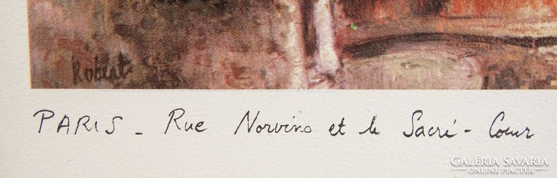 0M140 Párizsi nyomat : Montmartre 16.5 x 20.5 cm