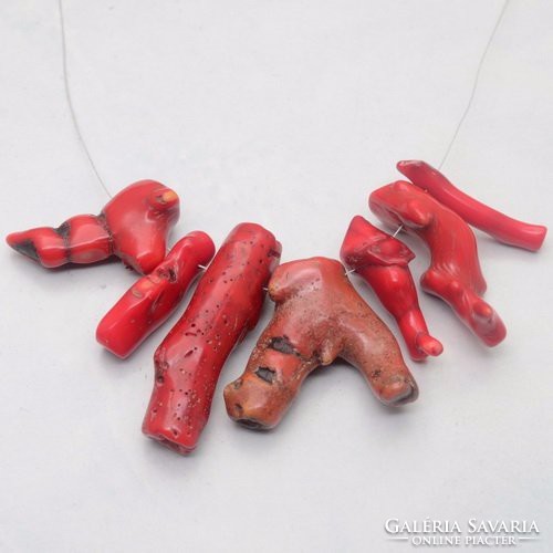 Original red bamboo coral twig pendants