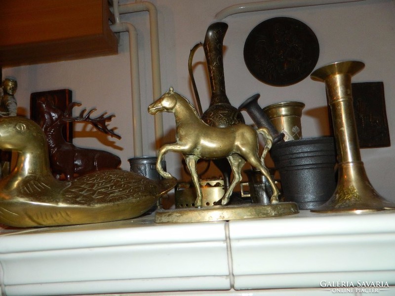 Copper horse sculpture