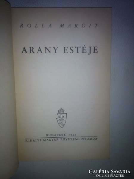 Rolla Margit: Arany estéje (1944)