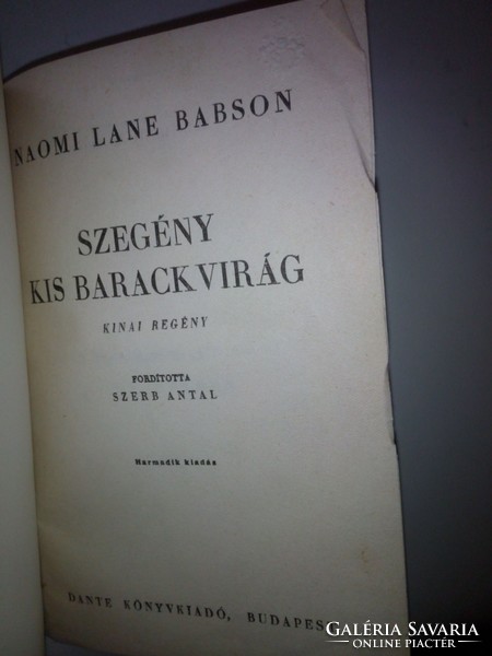 Naomi Lane Babson: Szegény kis barackvirág (1941)