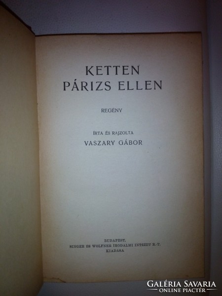 Vaszary Gábor: Ketten Párizs ellen (1938)