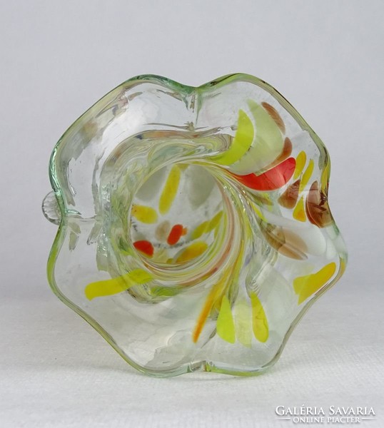 0M702 Régi muránói művészi üveg váza 25.5 cm