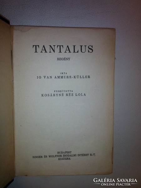 Io Van Ammers-Küller: Tantalus 