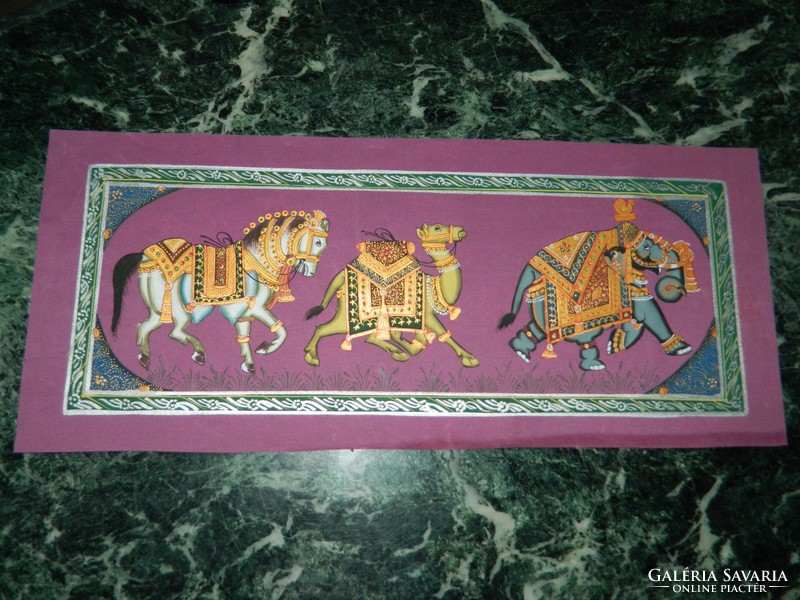 Indian silkscreen painting: circus animals