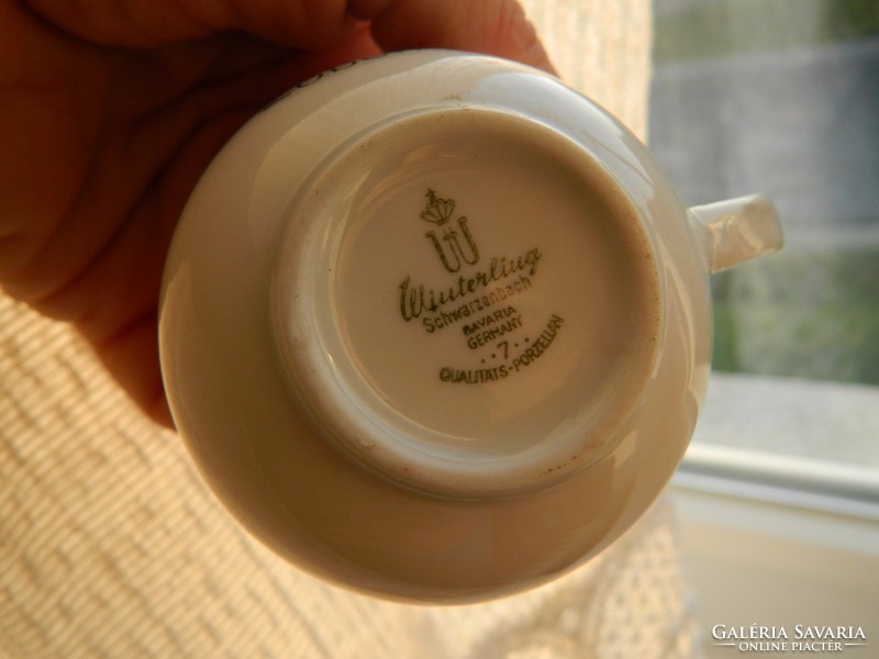Antik Winterling Schwarzenbach Bavaria kávés csésze Zöbern 