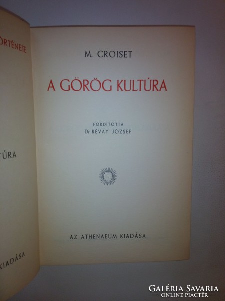 Maurice Croiset: A görög kultúra